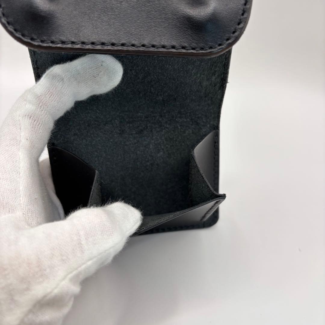 OPUS 三つ折り財布　ミニウォレット　レザー　ブラック　オールレザー　オーパス