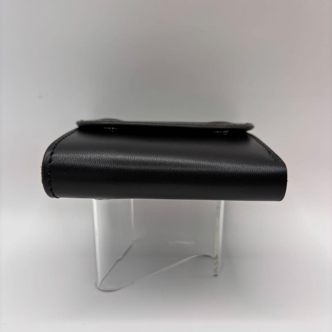 OPUS 三つ折り財布　ミニウォレット　レザー　ブラック　オールレザー　オーパス