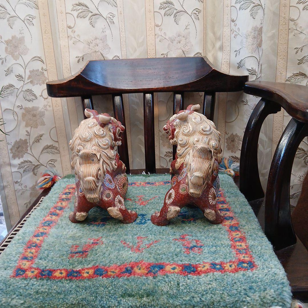 九谷焼(玉乗り獅子の置物)縁起物