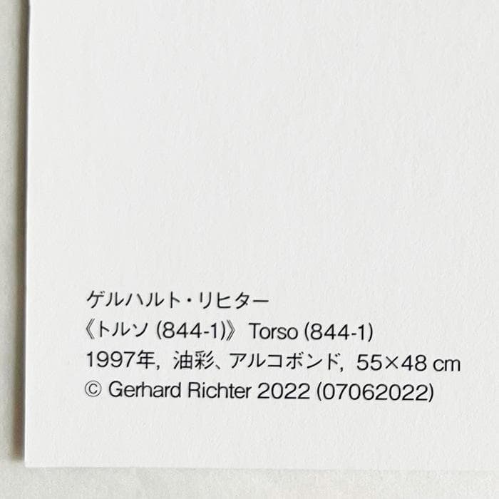 限定マット額装品/Richter ゲルハルト・リヒター/Torso(844-1)