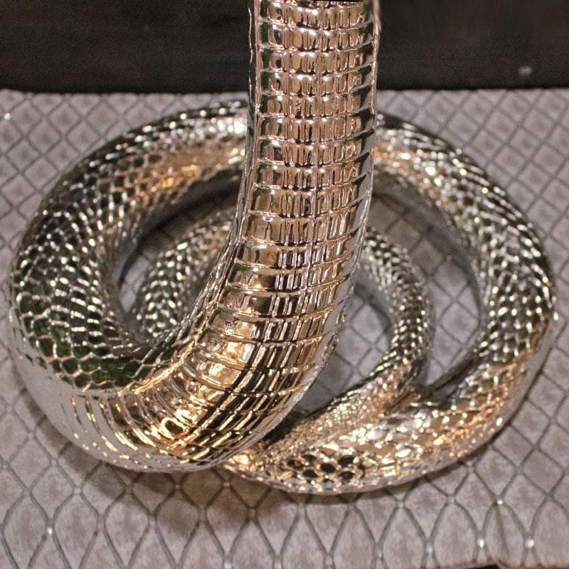 コブラ ヴァイパー シルバー 毒蛇 置物 インテリア 143-138-022