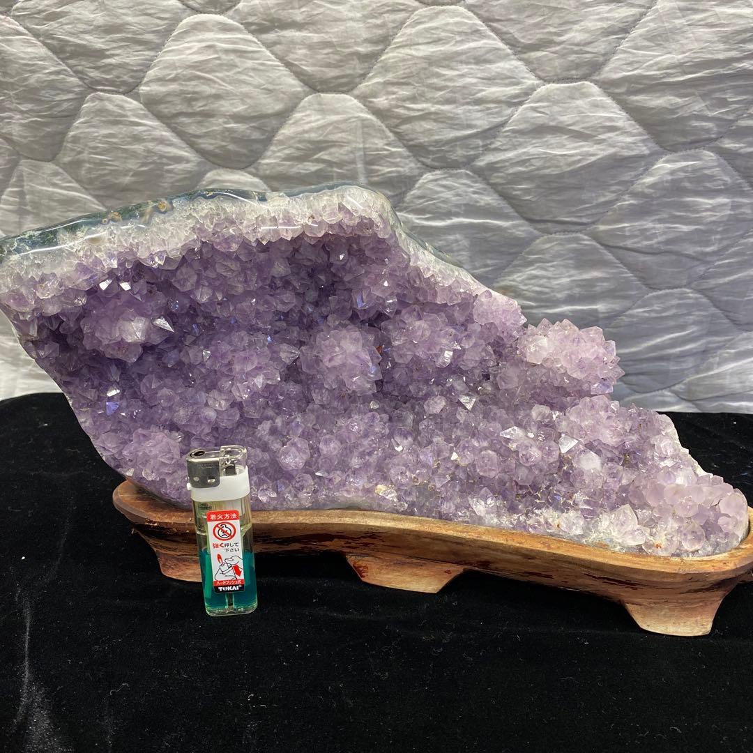 アメジスト　パワーストーン紫水晶天然石￼(台座付￼)