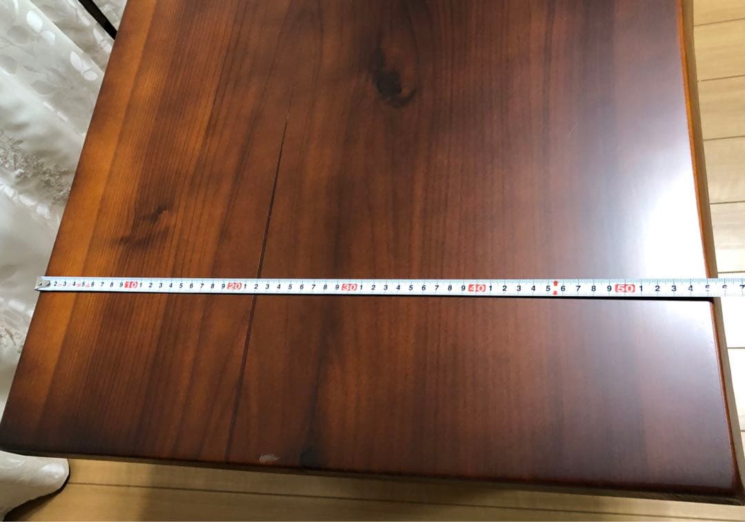 一枚板　ローテーブル　アイアン脚