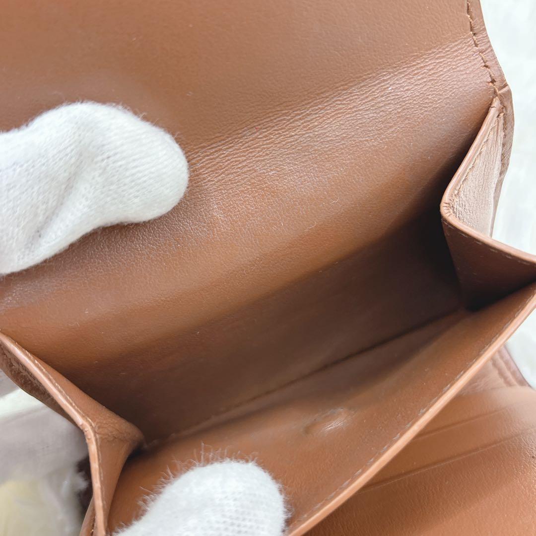 美品✨CELINE トリオンフ スモールフラップウォレット 三つ折り ブラウン