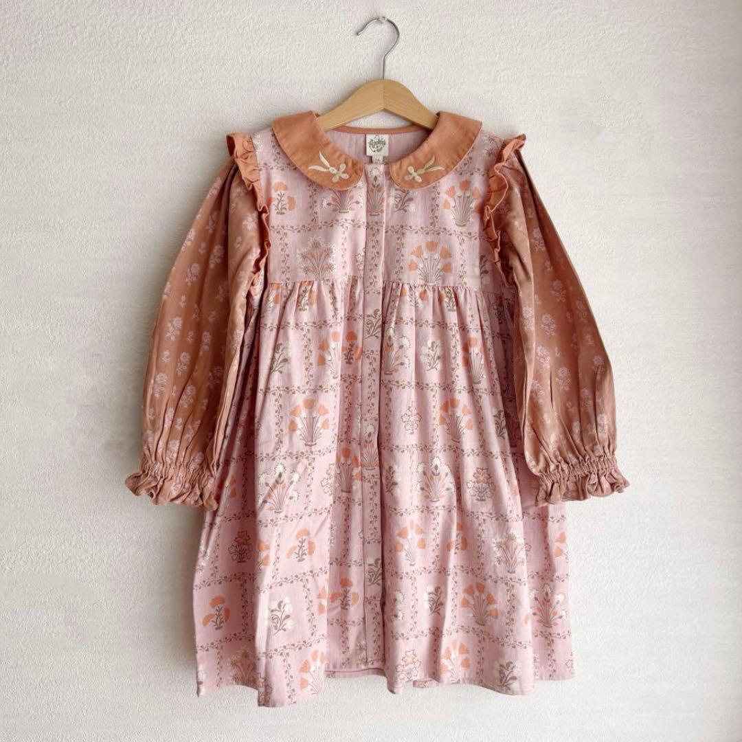 新品 apolina ワンピース Mara Shirtdress 7-9y