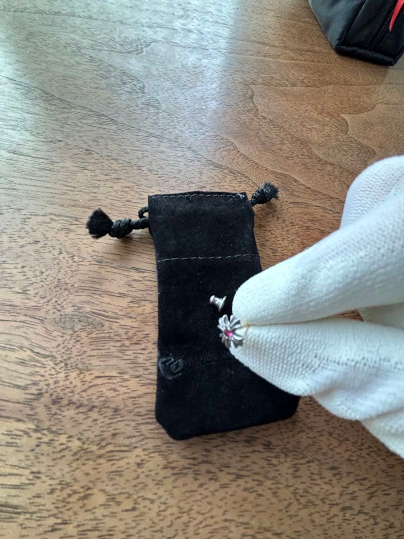 正規品 クロムハーツ　CHプラスwithルビーピアス