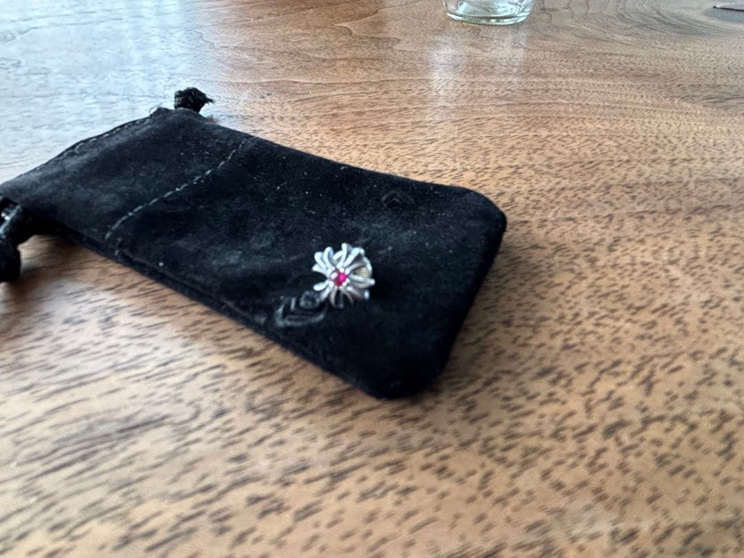 正規品 クロムハーツ　CHプラスwithルビーピアス