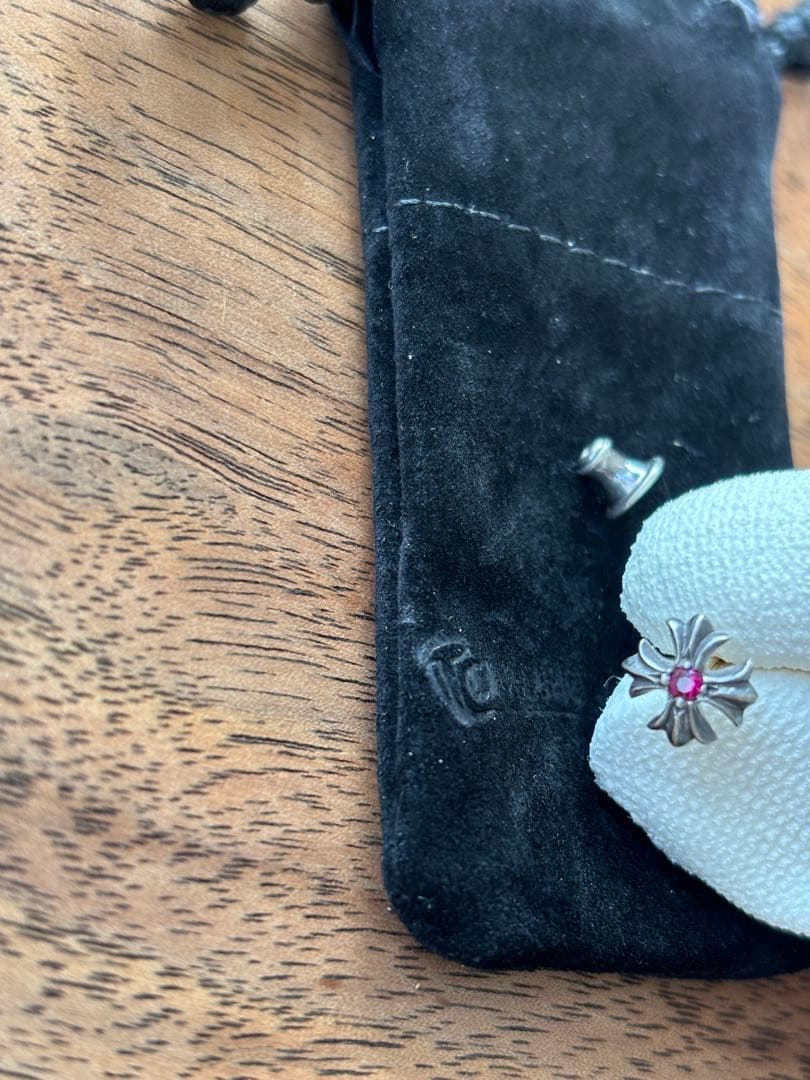 正規品 クロムハーツ　CHプラスwithルビーピアス