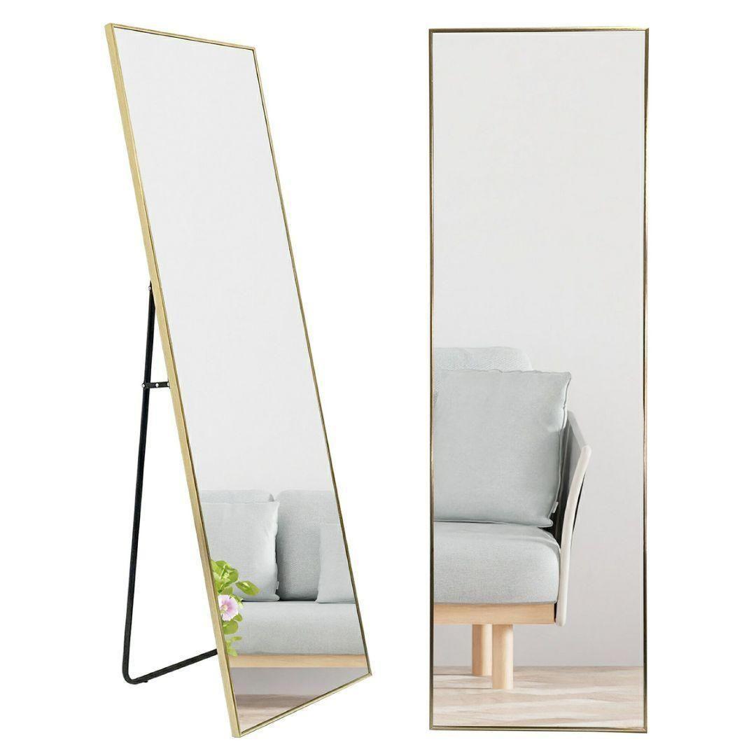 スタンドミラー 150cmx40cm 全身鏡 シルバー 1422