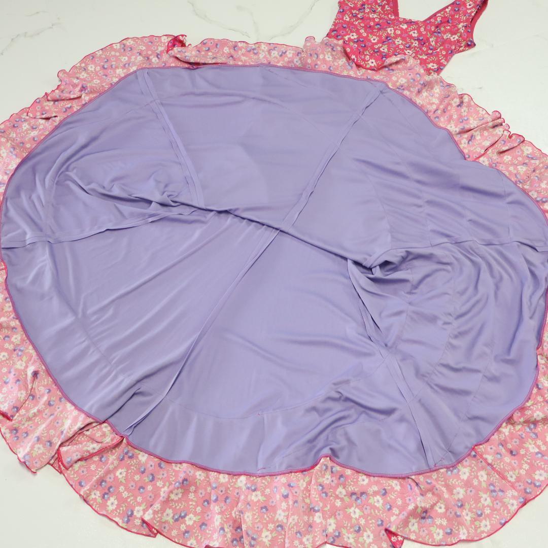 【美品 フラメンコ衣装】ラベンダー PACO OLEA ブラウス ファルダ
