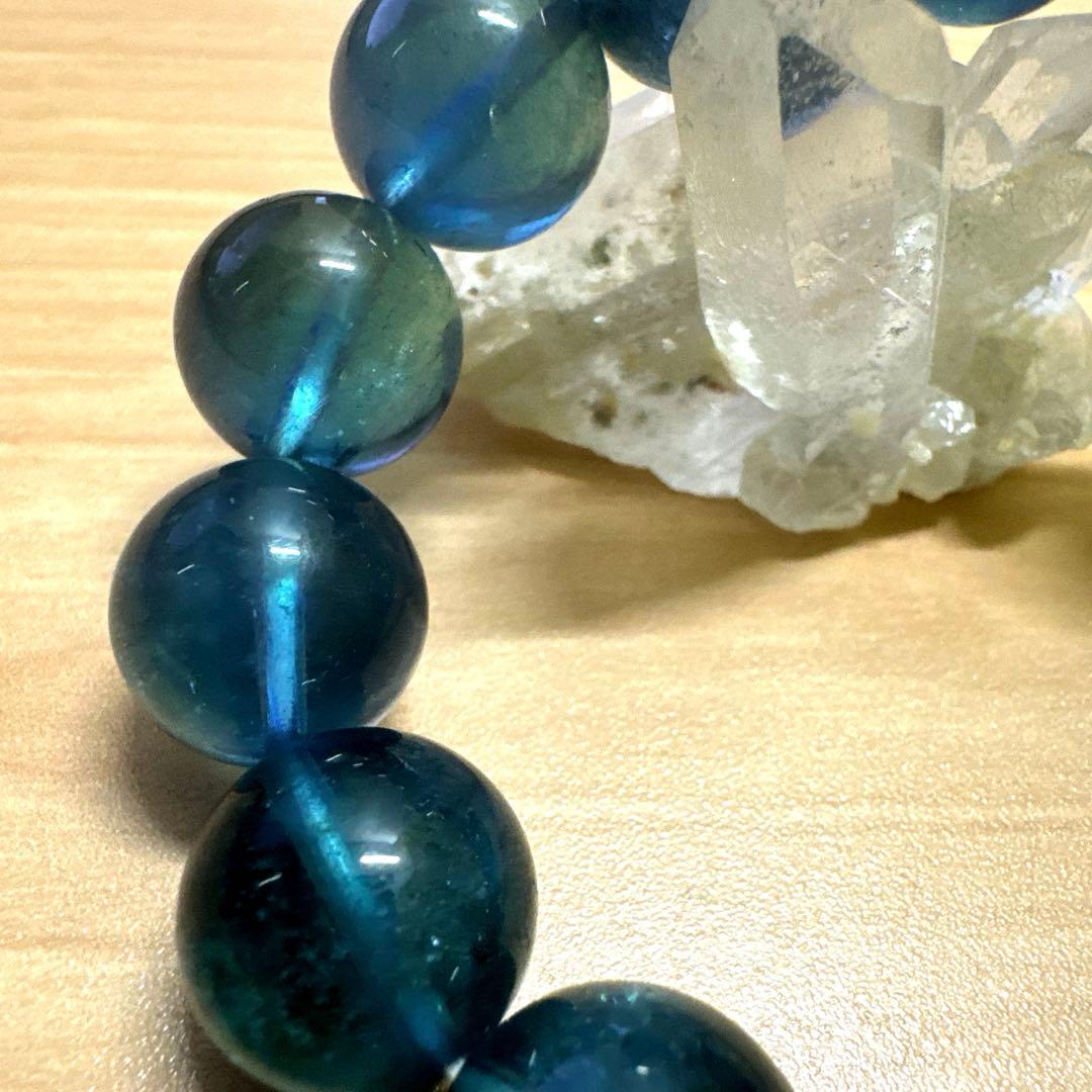 サンタマリアアクアマリンブレスレット ディープカラー 最高グレード