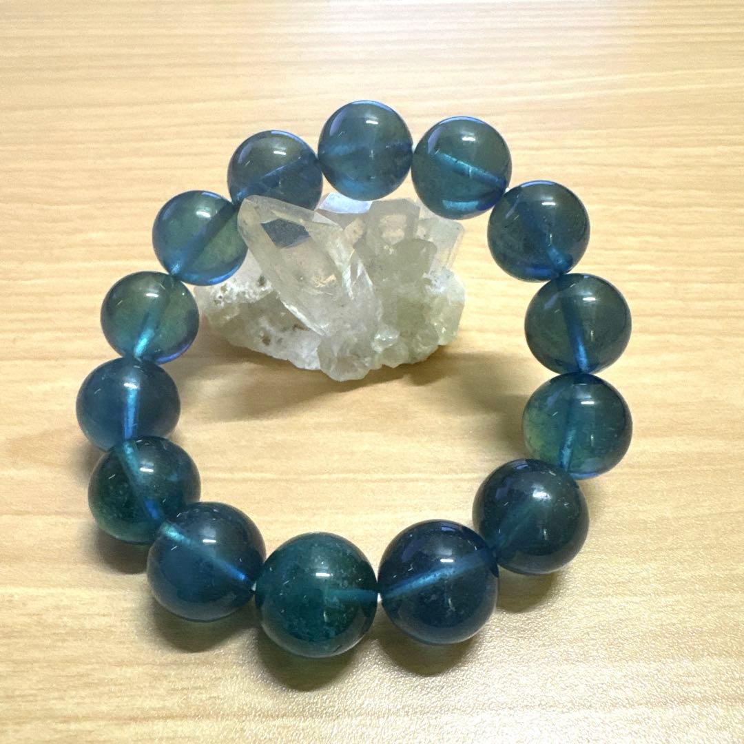 サンタマリアアクアマリンブレスレット ディープカラー 最高グレード