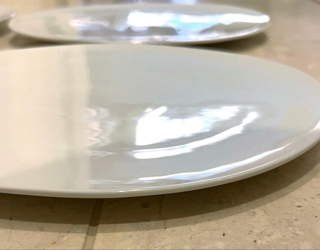 ホワイトだ円形大皿 4枚セット