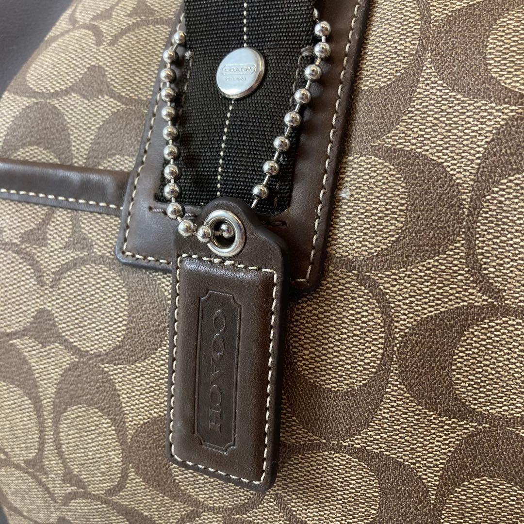 ✨極美品✨コーチ ボストンバッグ シグネチャー 2way レザー　PVC 大容量