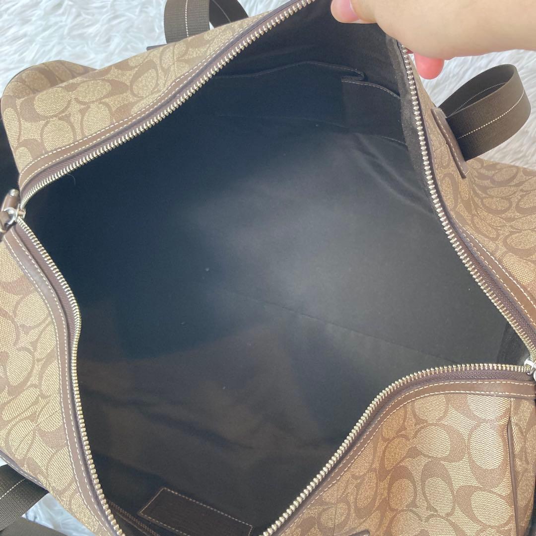 ✨極美品✨コーチ ボストンバッグ シグネチャー 2way レザー　PVC 大容量