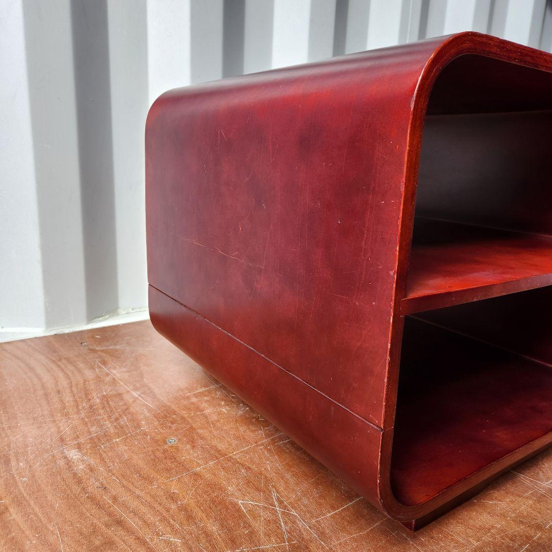 ヴィンテージ　スペースエイジ 木製 オープンシェルフ テレビボード 収納