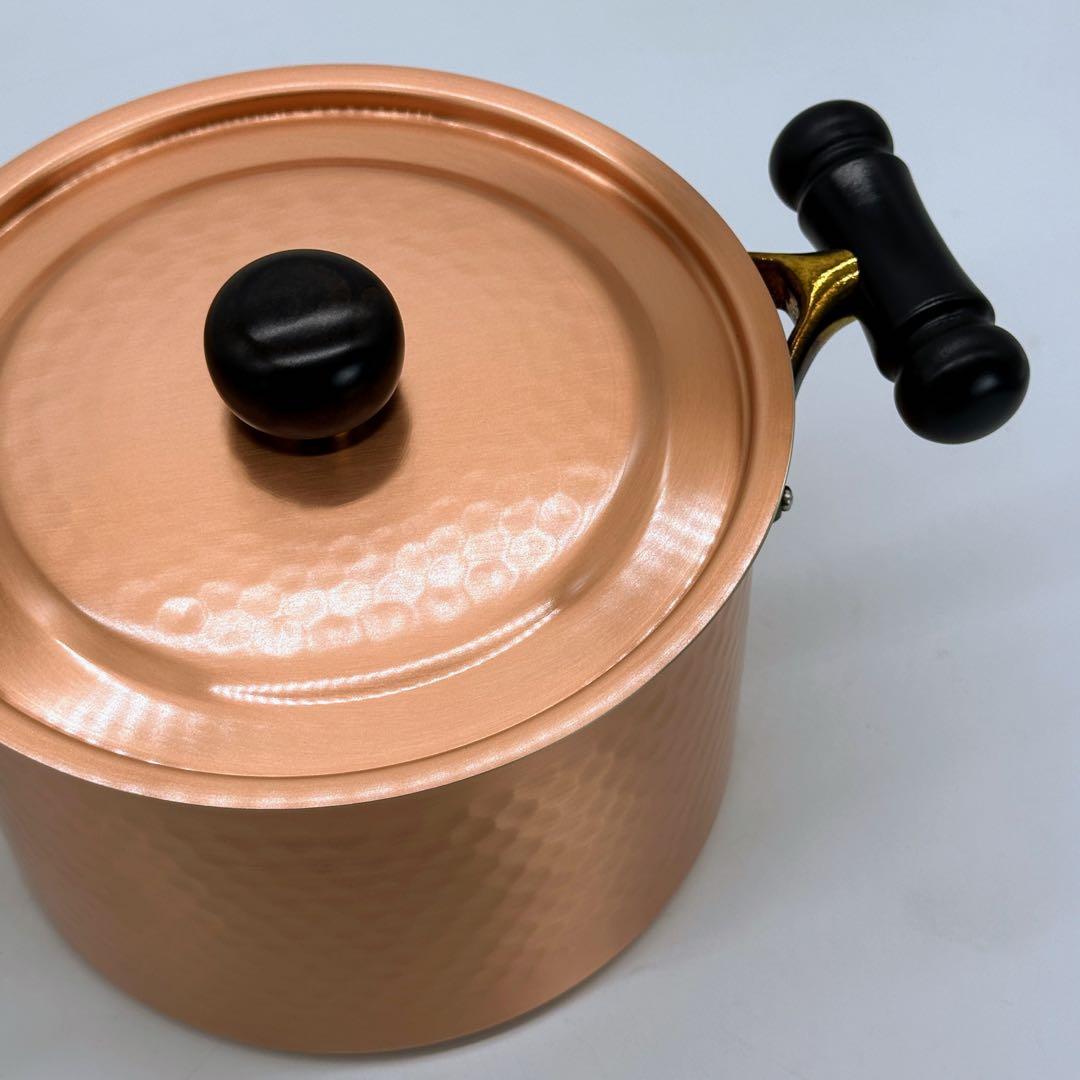 新品未使用 純銅 両手鍋 20cm 槌目加工 日本製 鍋