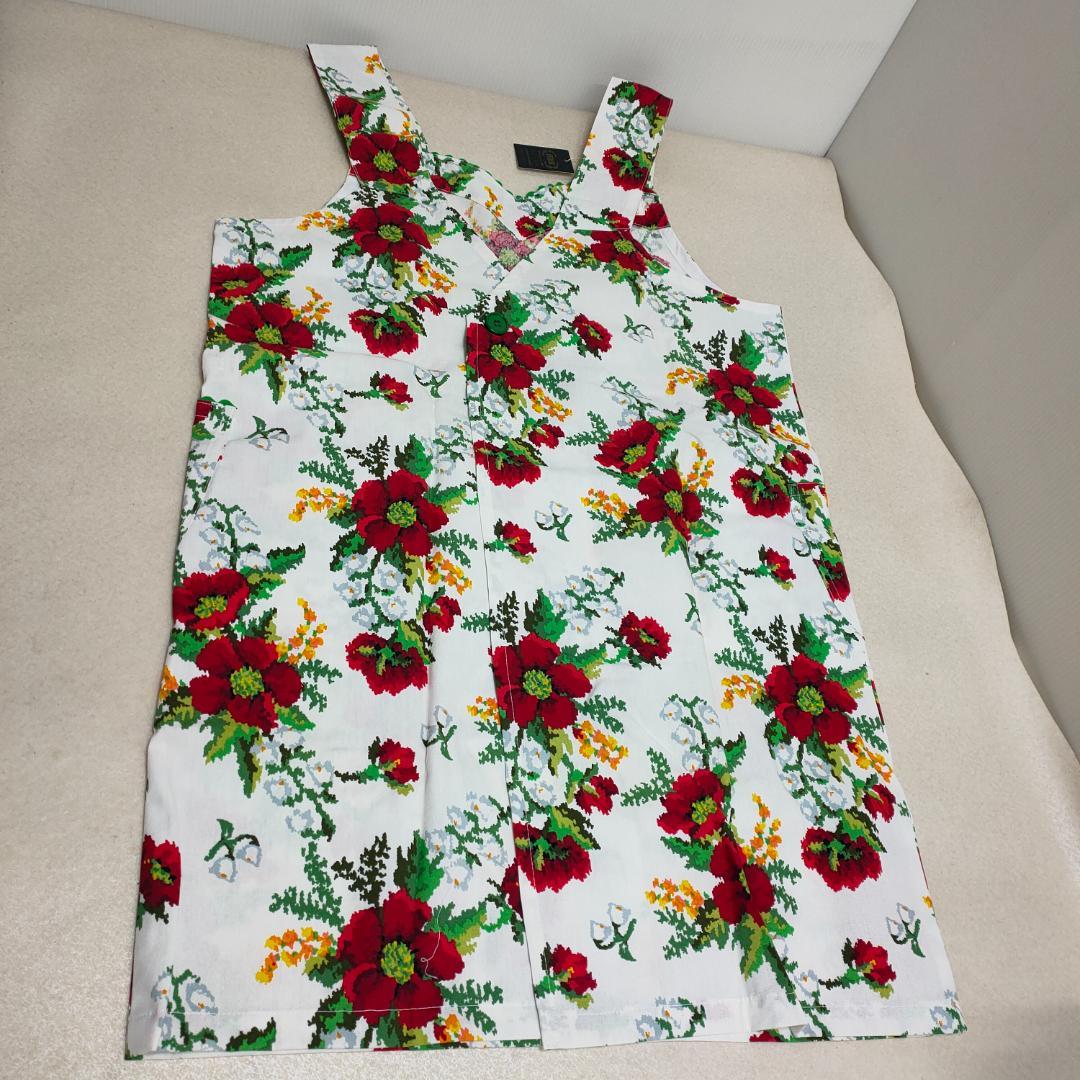 フェイラー FEILER エプロン 花柄 後ろボタン 綿100％ 日本製