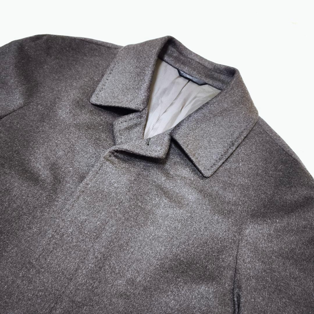 【未使用級】ピュアカシミヤ100% ステンカラーコートコート M グレー