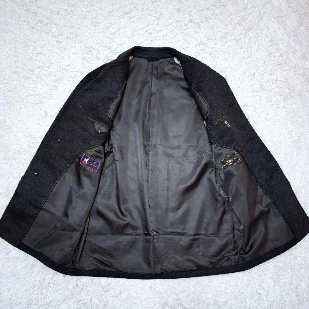 【未使用級】ピュアカシミヤ100% ステンカラーコートコート M グレー