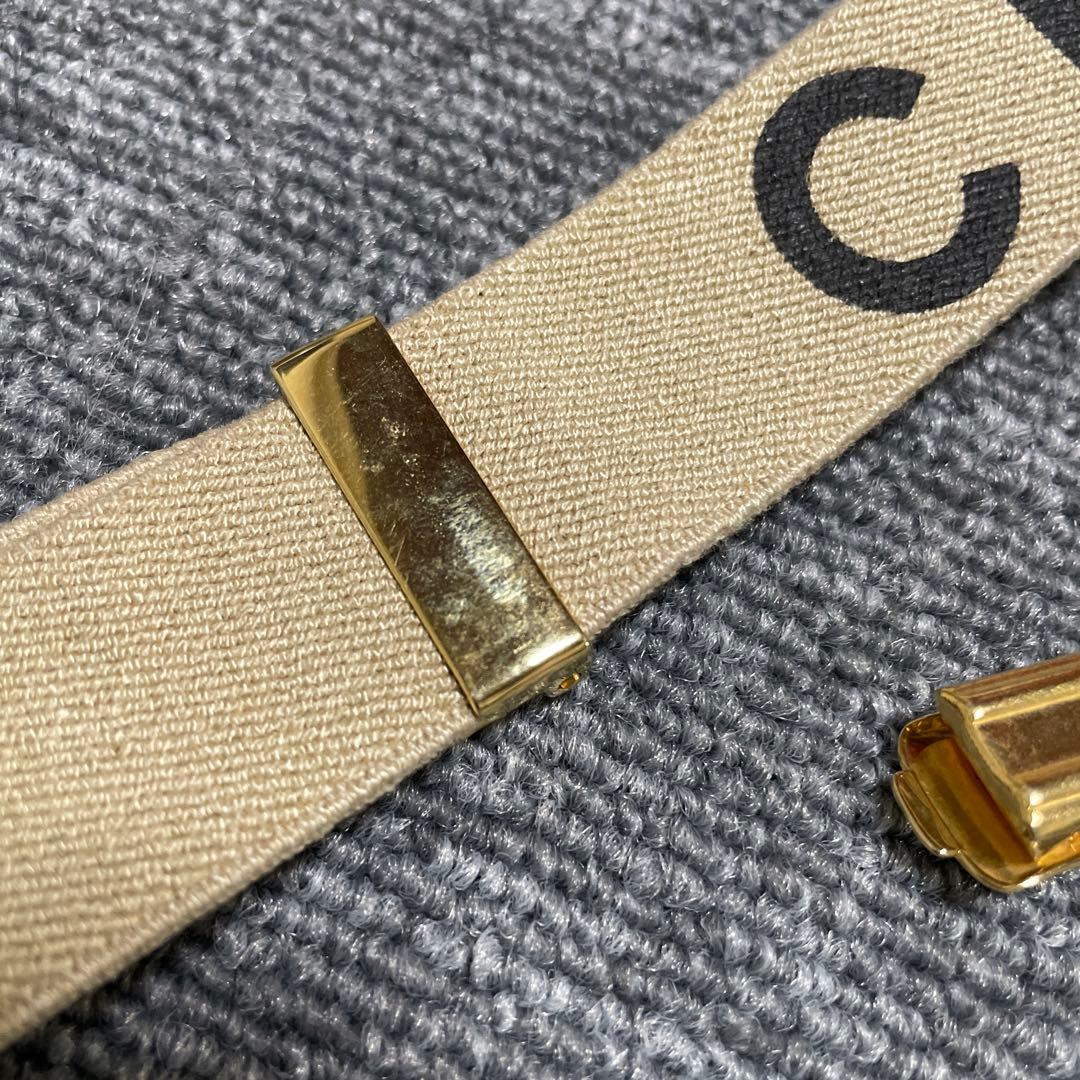 vintage CHANEL サスペンダー ベージュと黒