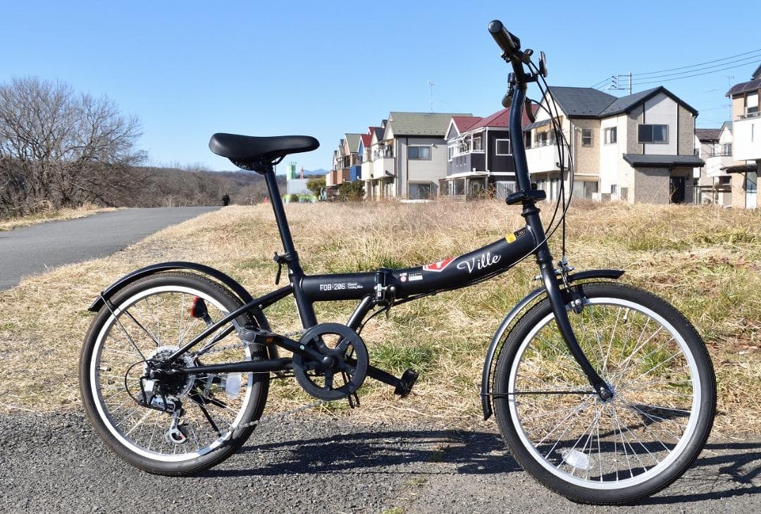 20インチの折りたたみ自転車 ブラック　引き取り限定（東京多摩地区）