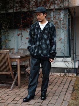 MARKAWARE×EDIFICE JACQUARD CARDIGAN
