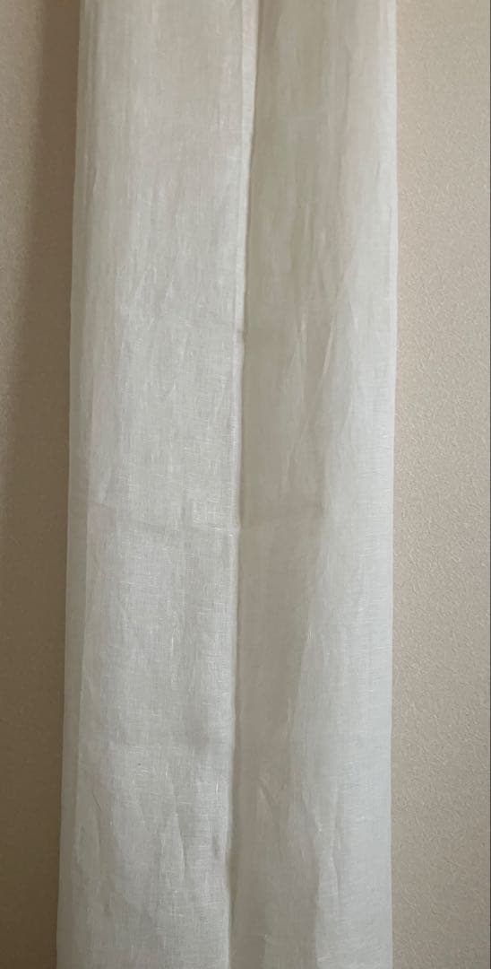 無印良品　ノンプリーツ　レースカーテン　麻ボイル２枚（定価３７０００円の品）