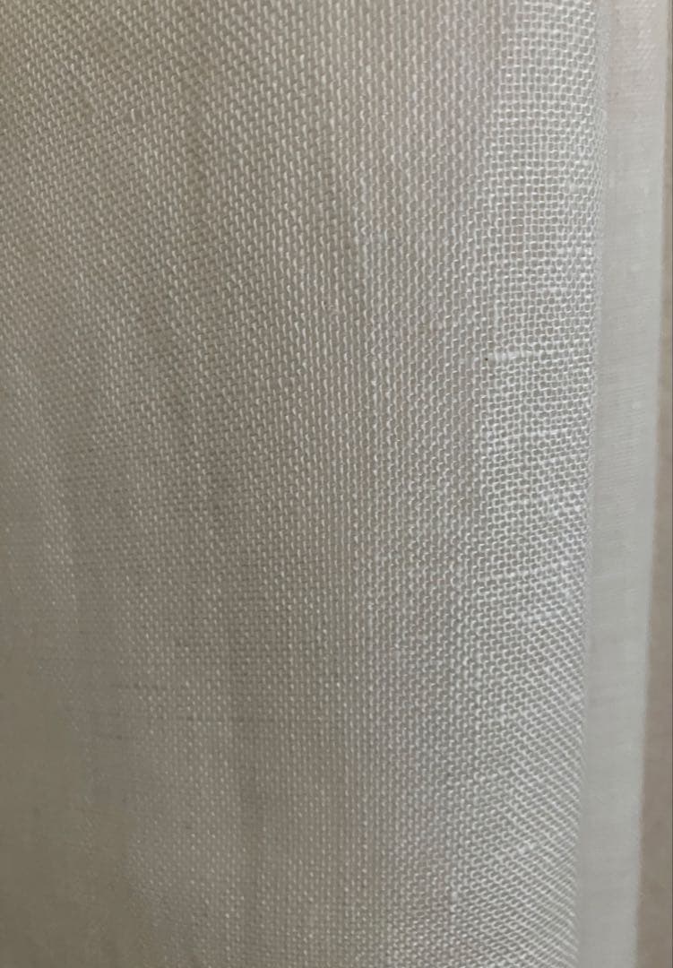 無印良品　ノンプリーツ　レースカーテン　麻ボイル２枚（定価３７０００円の品）