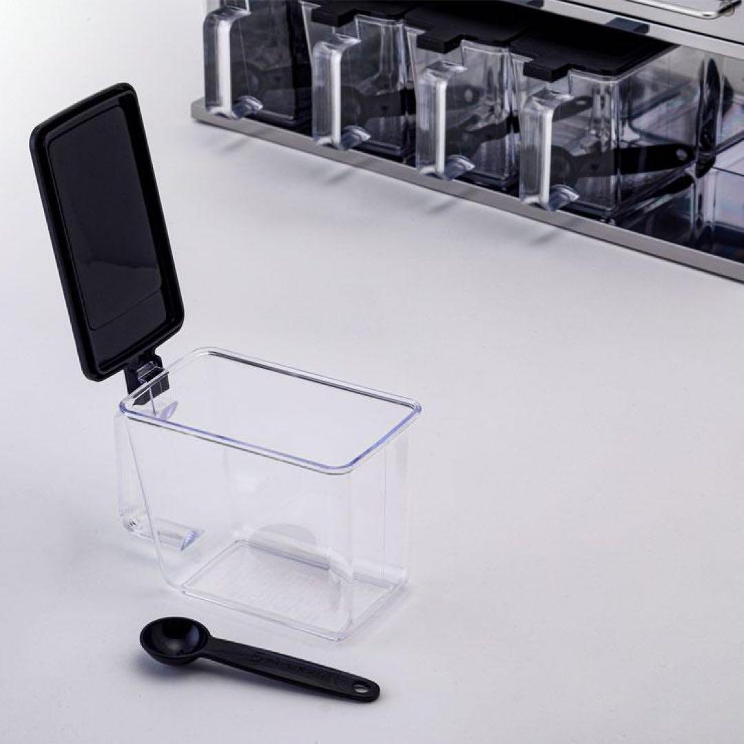 42719ステンレス フラップ扉のスパイスラック　5ポット付き