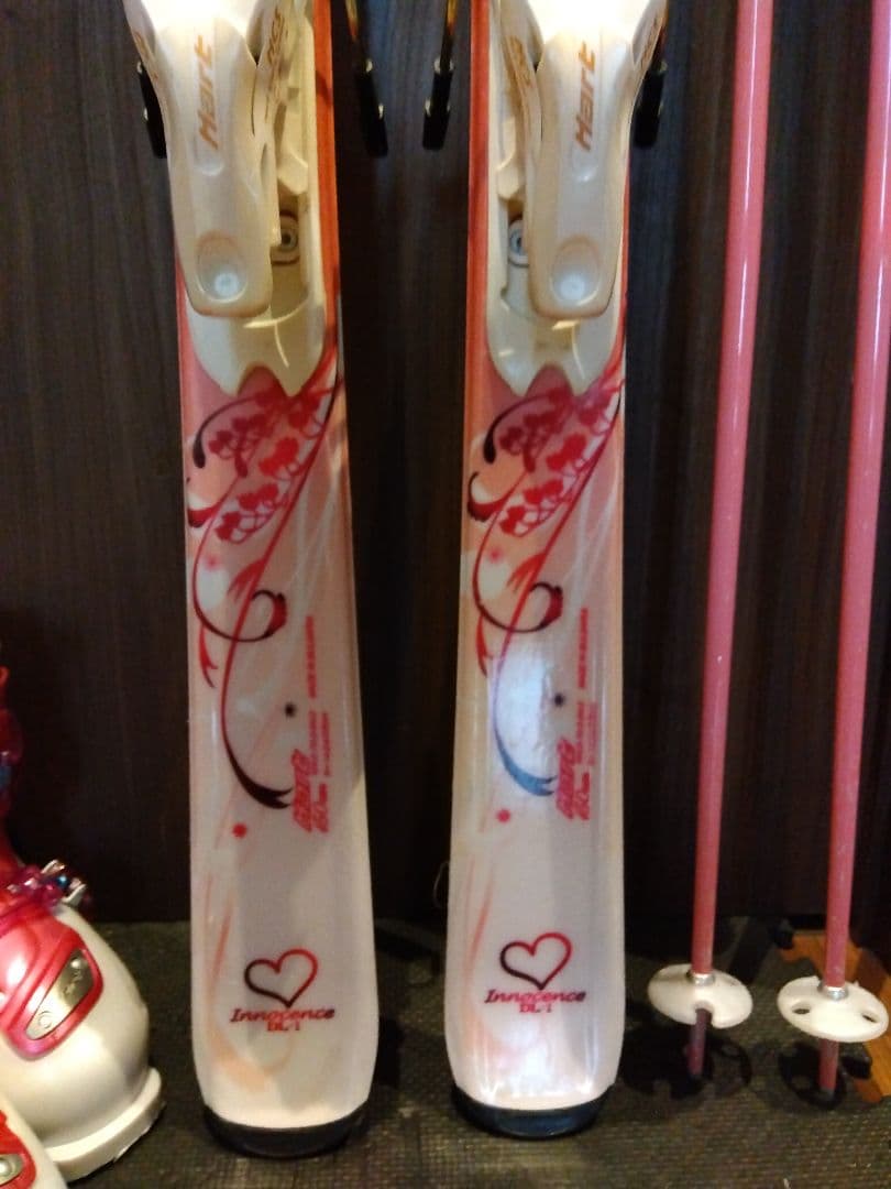 美品/ALL✿HART/学生・レディース用/スキーセット/メンテ・WAX済み✔