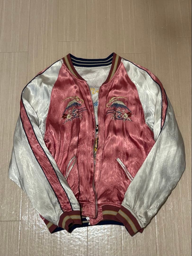 ギリ様90s–00s 梵殷 舞妓刺繍 リバーシブル スカジャン 和柄 スーベニア