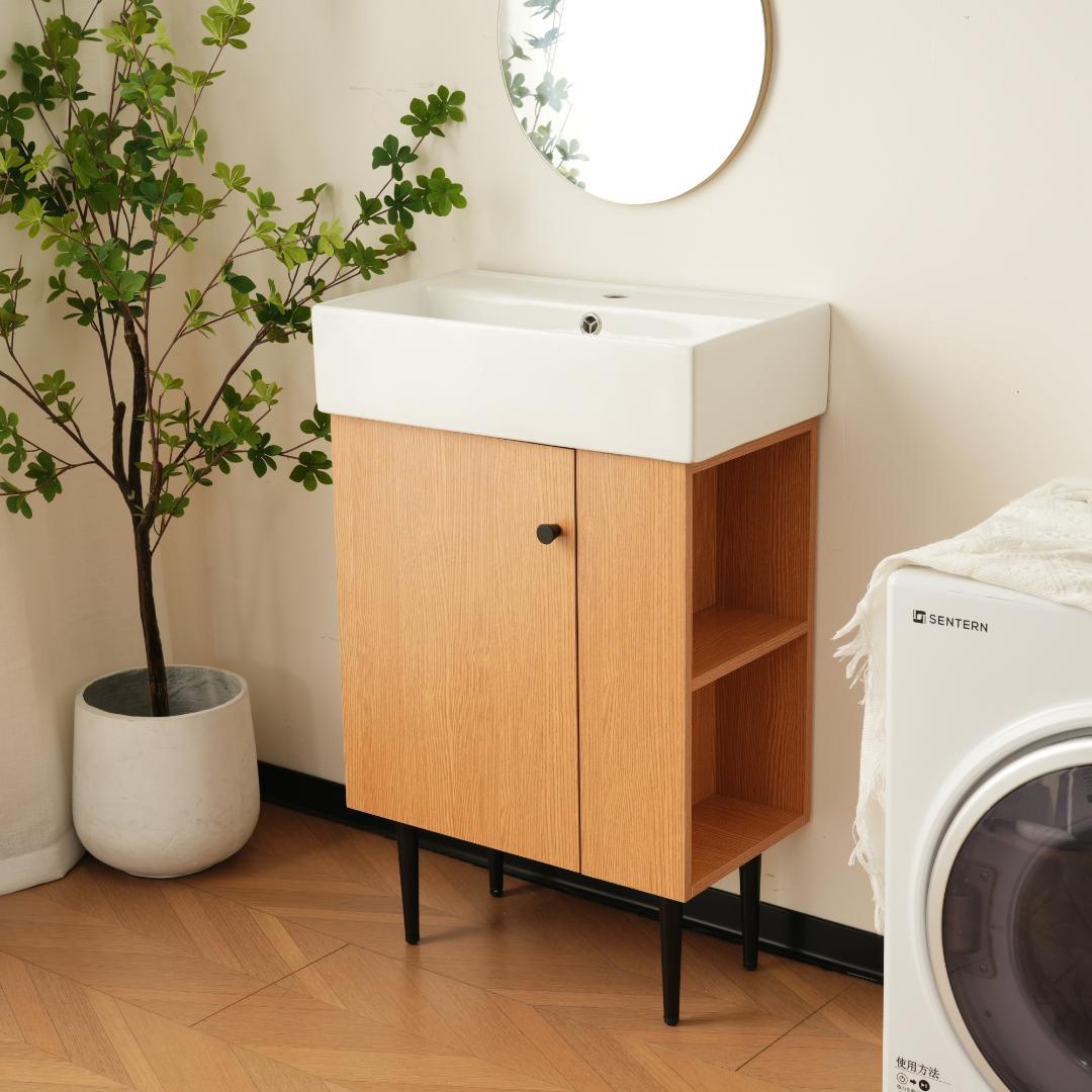 洗面化粧台片開きタイプ幅55cm台のみ化粧洗面台リフォーム下台 コンパクト洗面台