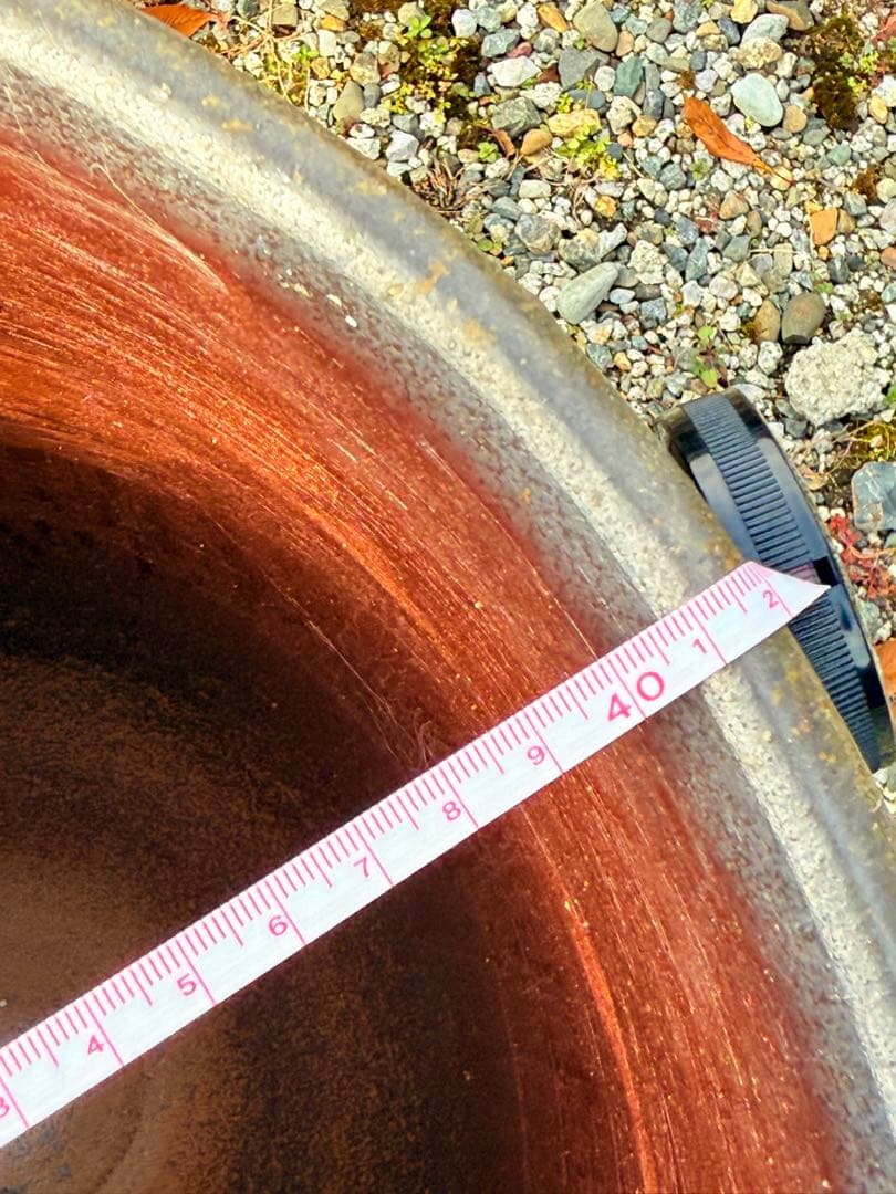 備前焼の甕　金魚鉢　メダカ鉢　睡蓮鉢 縦長サイズ