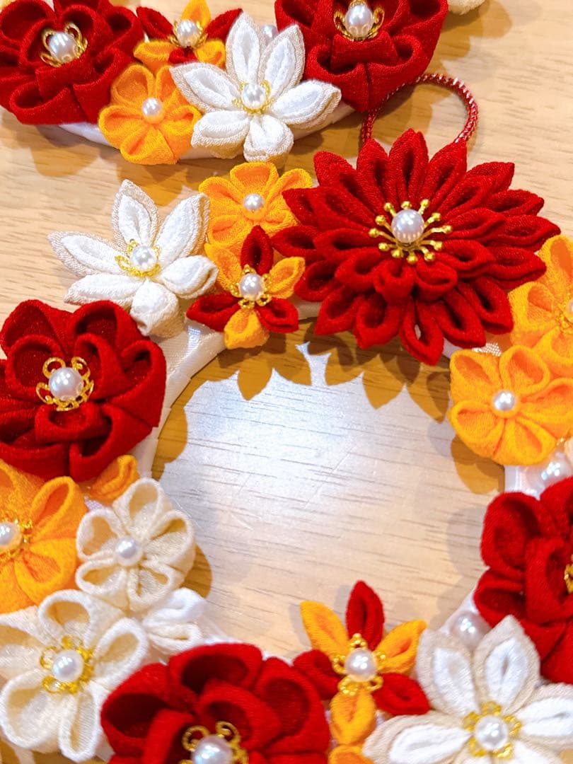 つまみ細工リース　Meno