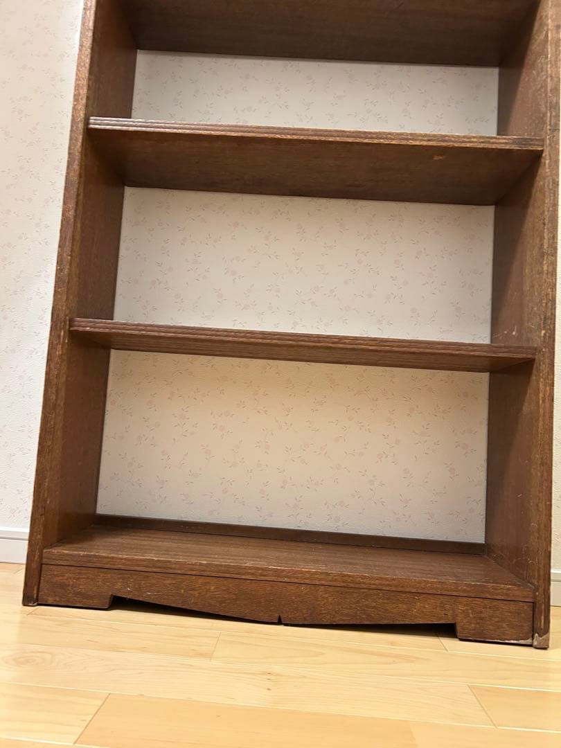 本棚・シェルフ・レトロ・アンティーク木製本棚・木製5段シェルフ ブラウン167㎝