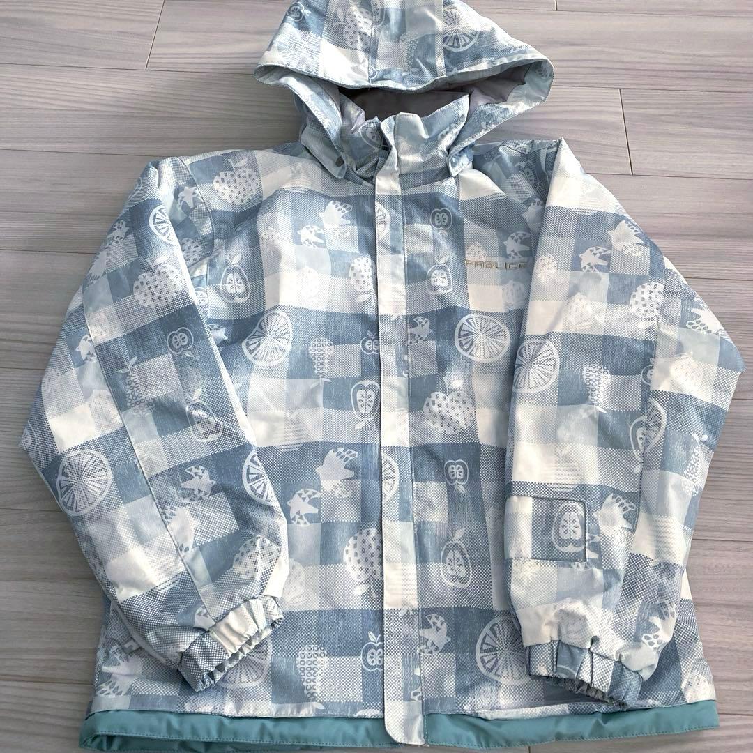 ２回着用品　フルーツ、とり柄　キッズ160cmスキーウェア