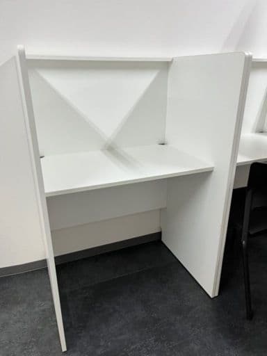 ホワイト L字型オープンデスク 8台セット