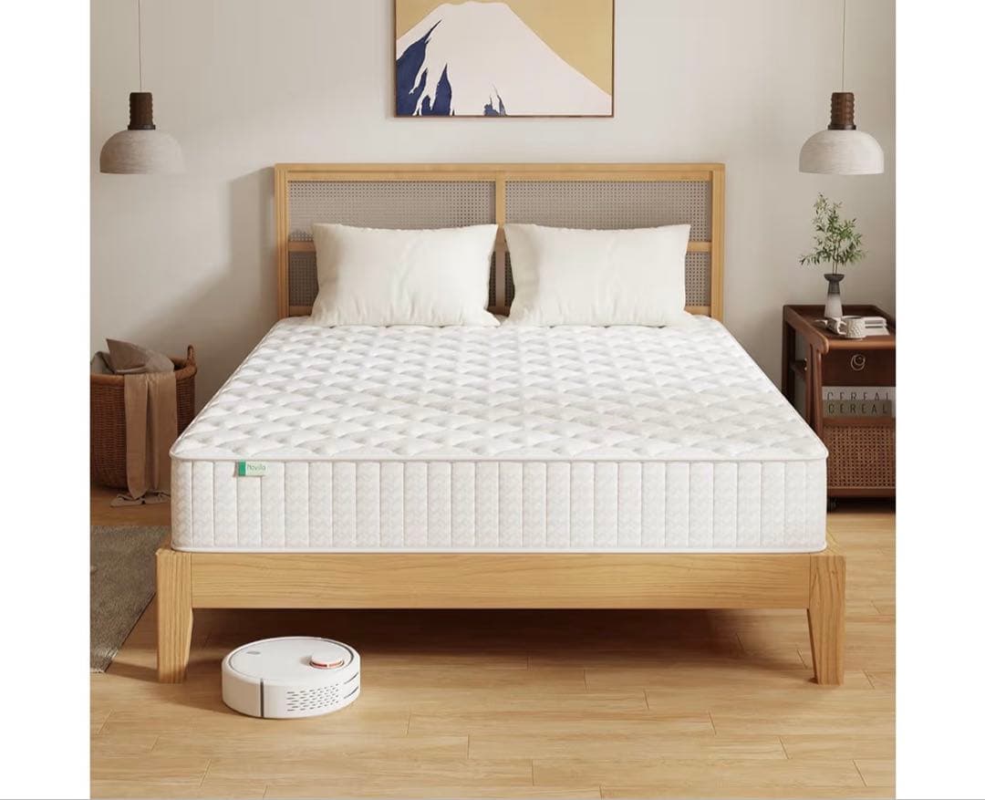 マットレス セミダブル 極厚20cm 硬め 通気性 高級スプリング 高反発