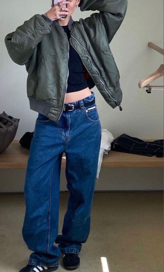 ジャケット・アウター 00s old UNIQLO solid ma-1 flight jacket