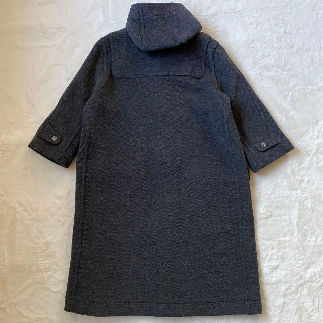 SHIPS ウールヘリンボーン ロング ダッフルコート イギリス製 グレー