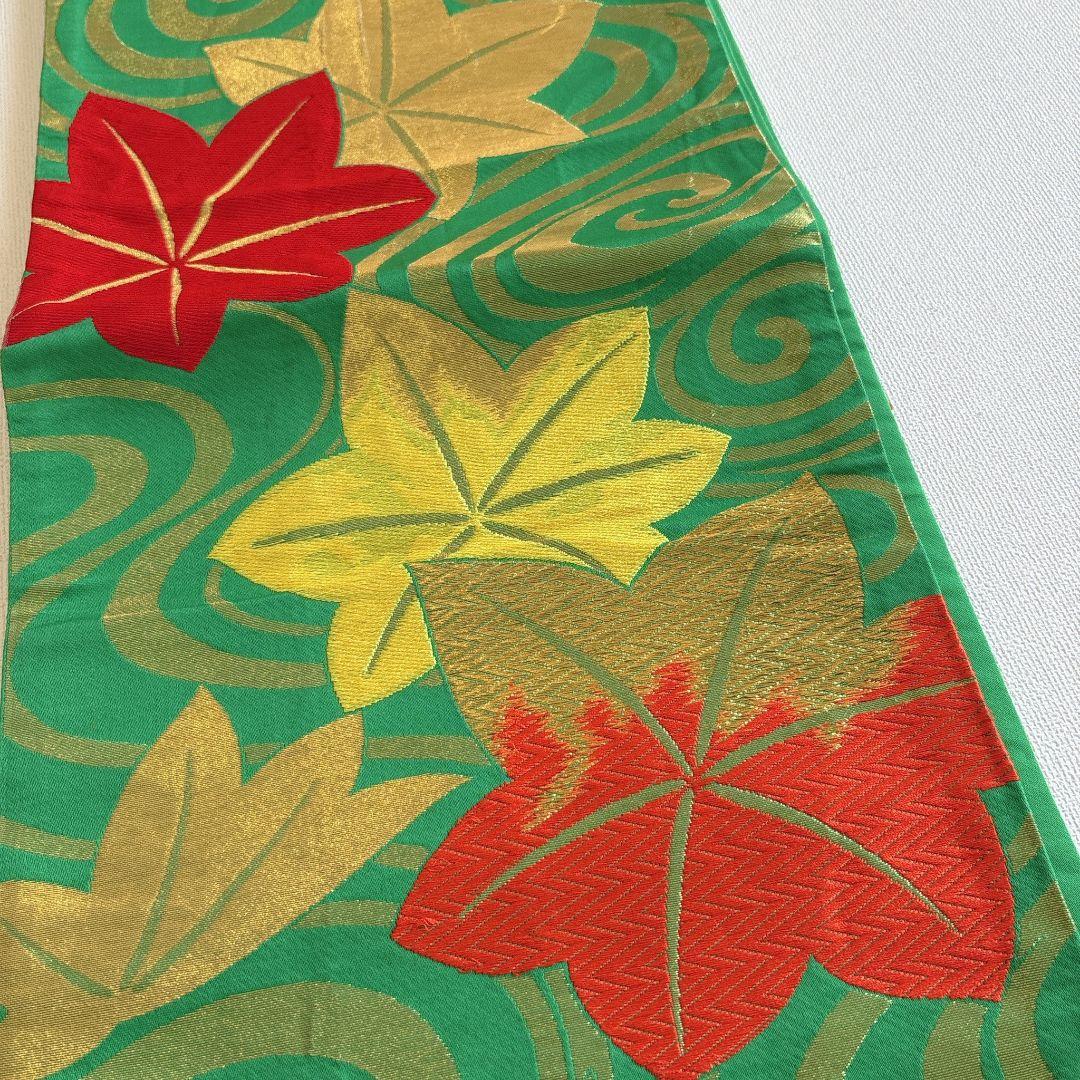 フルセット　七五三　7歳女の子　しぼり柄　金プリント　金糸　緑袋帯　流水7068