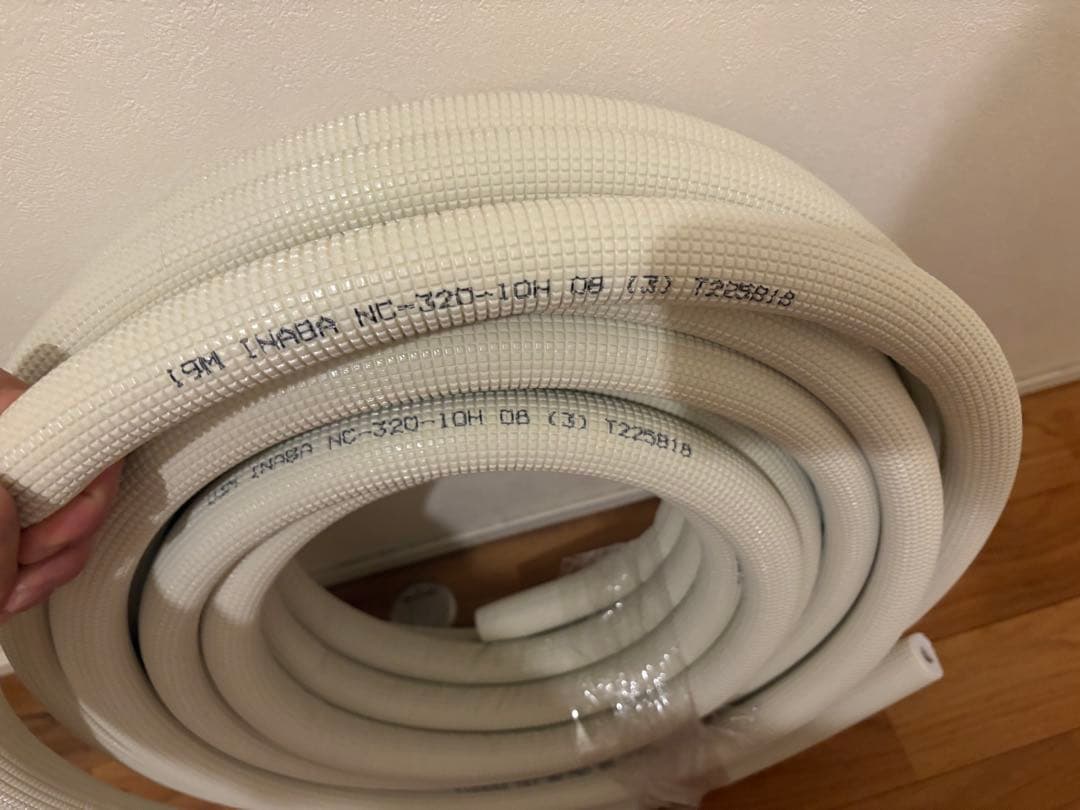 因幡　冷媒管　3分　10ミリ保温　20メートル