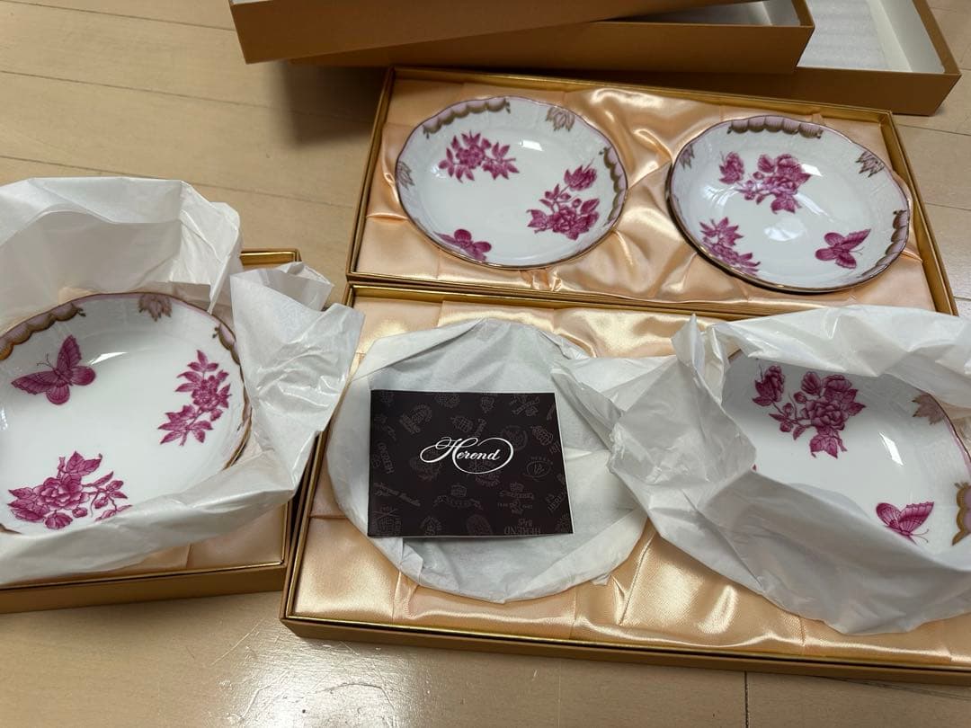 希少　ヴィクトリアブーケ　ヘレンド　ボウル　シンプル　６枚