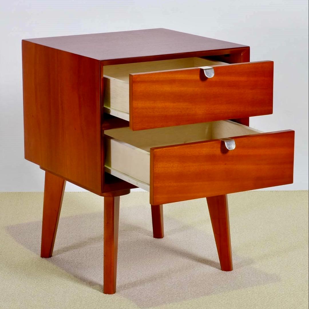 E 新品 サイドテーブル 北欧 収納 テーブル 小物入れ リビング収納 天然木