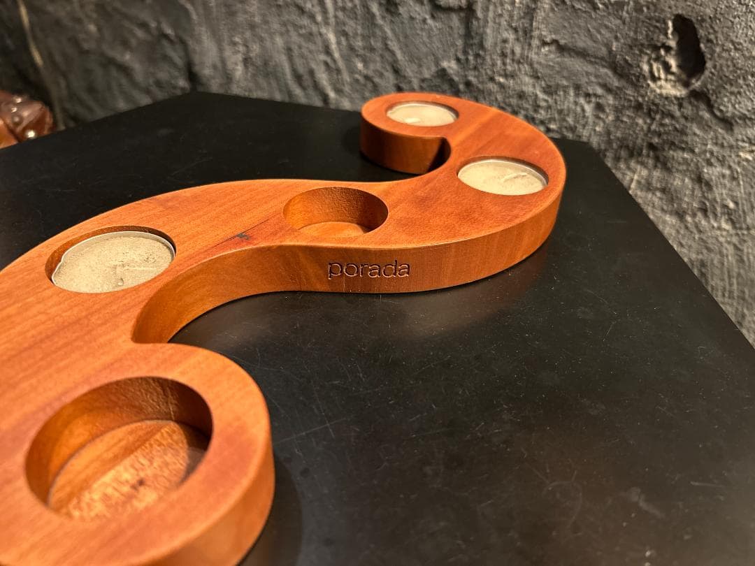 ⚫︎非売品⚫︎ porada / ポラダ　木製キャンドルホルダー