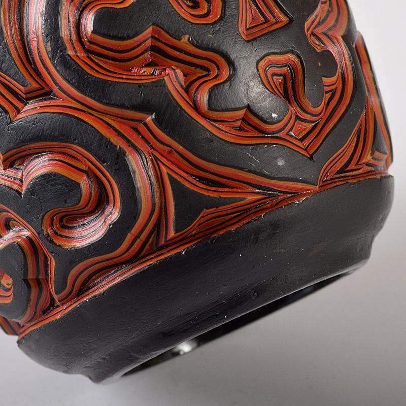 ぶりぶり　中国　堆朱　堆黒 　倶利雕　棗　十点　時代箱付　F　R8377B