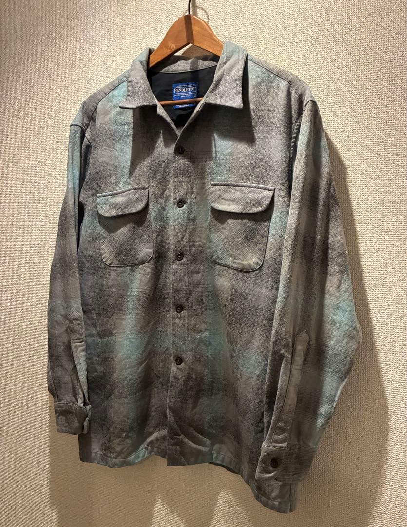PENDLETON ボードシャツ L オンブレ ターコイズ ペンドルトン