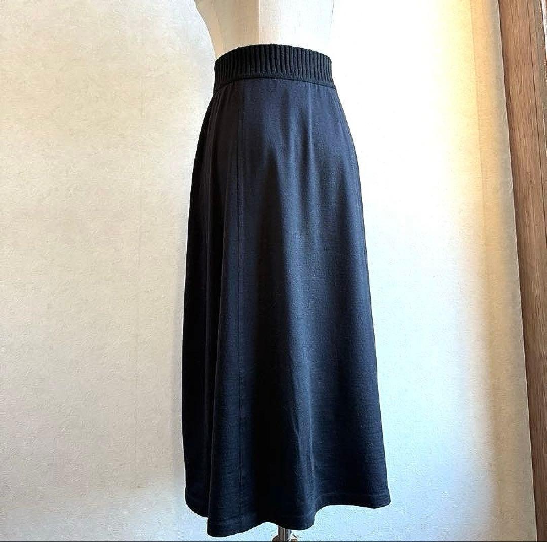 ロロピアーナ定価３８万雑誌＆公式掲載カシミアシルクボックスプリーツフレアスカート