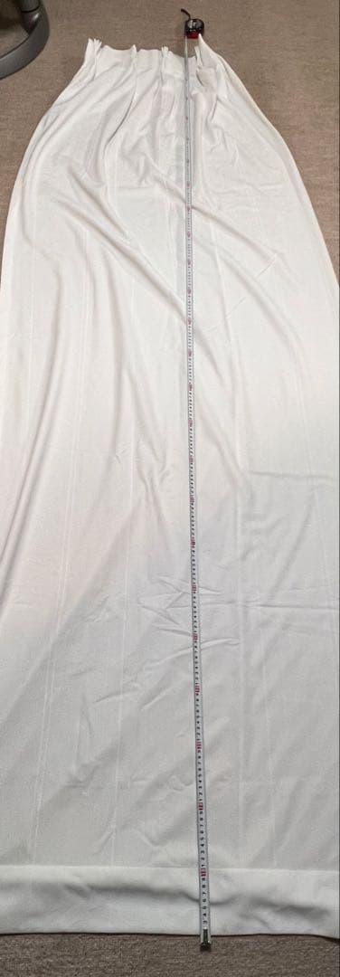 ホワイトレースカーテン 高さ×幅　240cm×103cm